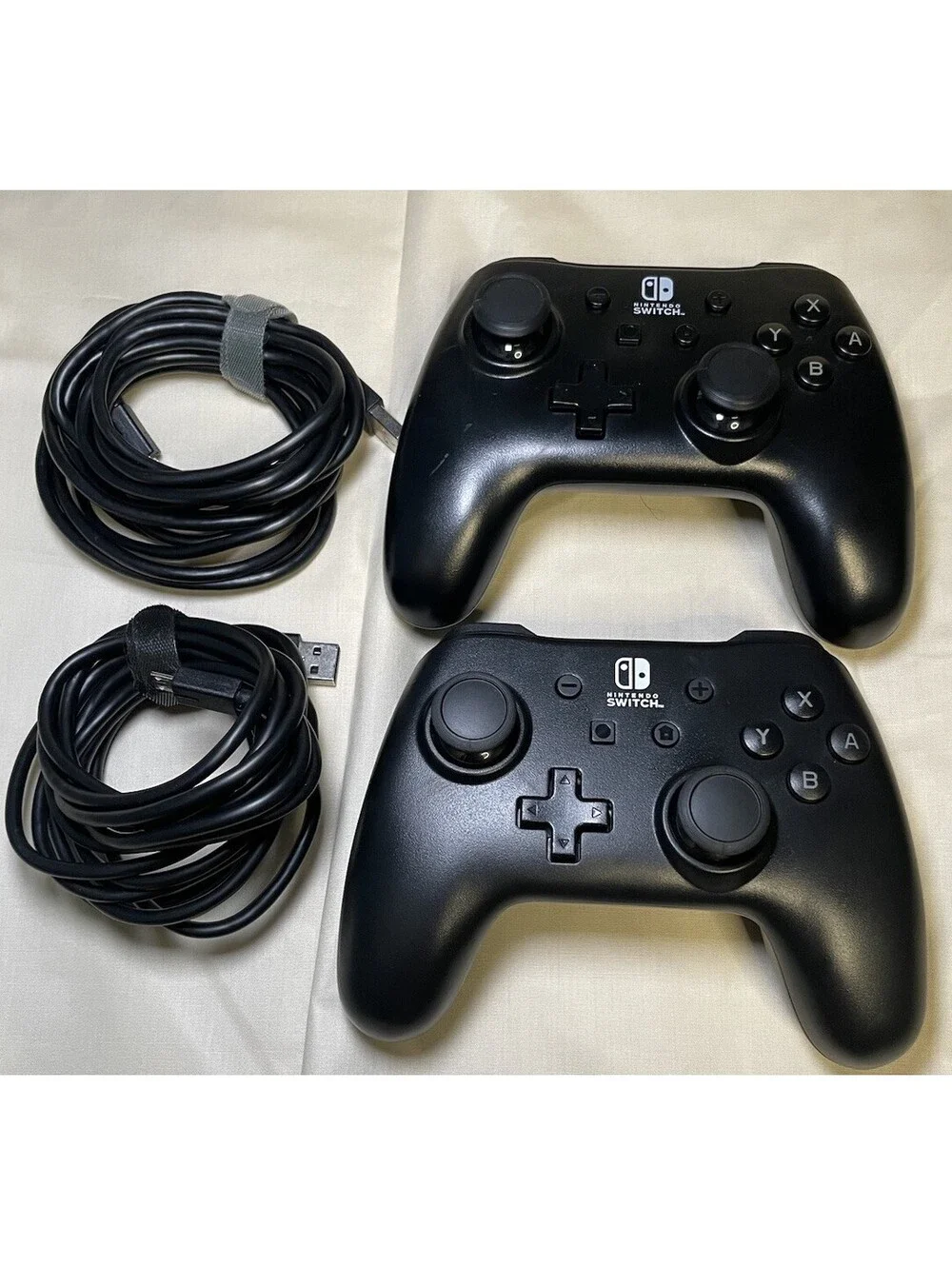 Switch Nintendo Wired Controller Black PowerA 2 pack USED ONCE